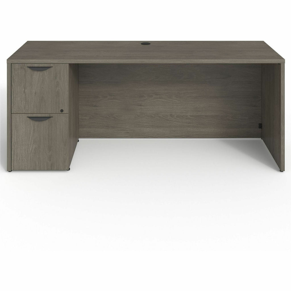 Lorell Prominence 2.0 Left-Pedestal Credenza - 72" x 24"29" , 1" Top, 0.1" Edge - 2 x File Drawer(s) - Single Pedestal on Left Side - Band Edge - Material: Particleboard - Finish: Thermofused Melamine (TFM)