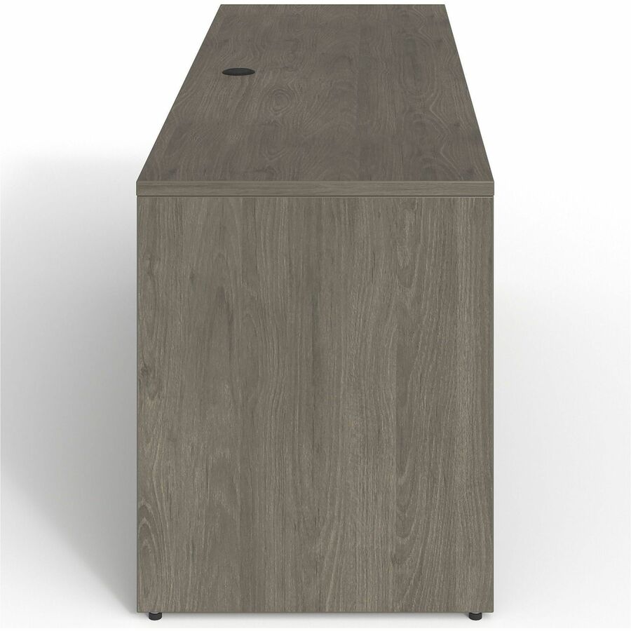 Lorell Prominence 2.0 Right-Pedestal Credenza - 72" x 24"29" , 1" Top, 0.1" Edge - 2 x File Drawer(s) - Single Pedestal on Right Side - Band Edge - Material: Particleboard - Finish: Thermofused Melamine (TFM)