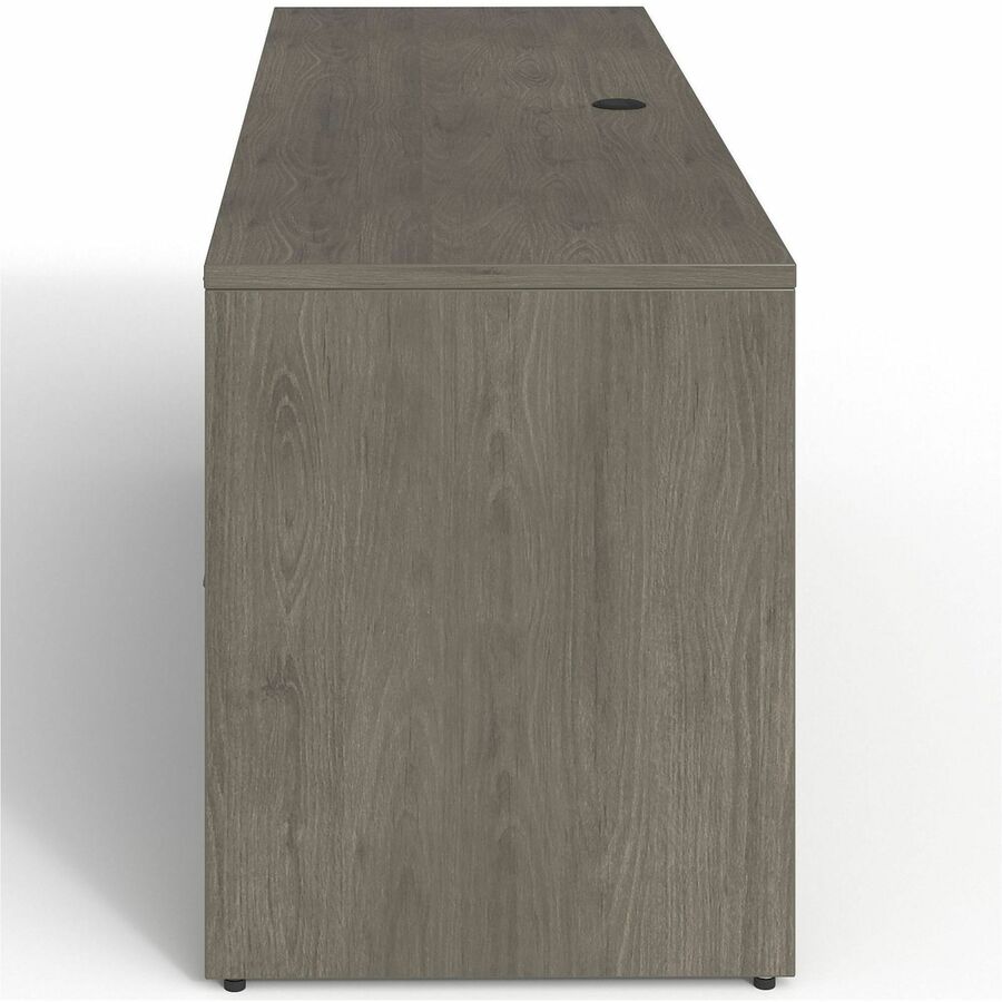 Lorell Prominence 2.0 Right-Pedestal Credenza - 72" x 24"29" , 1" Top, 0.1" Edge - 2 x File Drawer(s) - Single Pedestal on Right Side - Band Edge - Material: Particleboard - Finish: Thermofused Melamine (TFM)