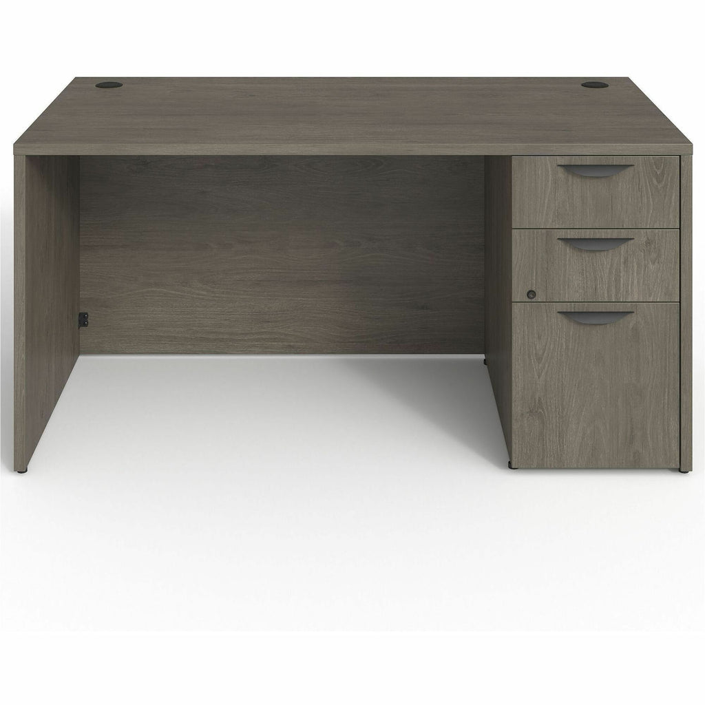 Lorell Prominence 2.0 Right-Pedestal Desk - 60" x 30"29" , 1" Top, 0.1" Edge - 3 x File, Box Drawer(s) - Single Pedestal on Right Side - Band Edge - Material: Particleboard - Finish: Thermofused Melamine (TFM)