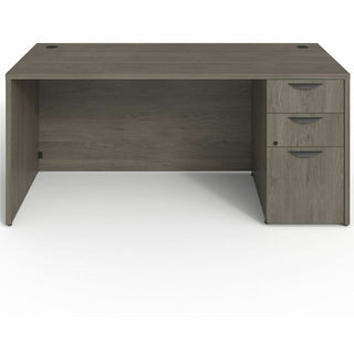 Lorell Prominence 2.0 Right-Pedestal Desk - 66" x 30"29" , 1" Top, 0.1" Edge - 3 x File, Box Drawer(s) - Single Pedestal on Right Side - Band Edge - Material: Particleboard - Finish: Thermofused Melamine (TFM)