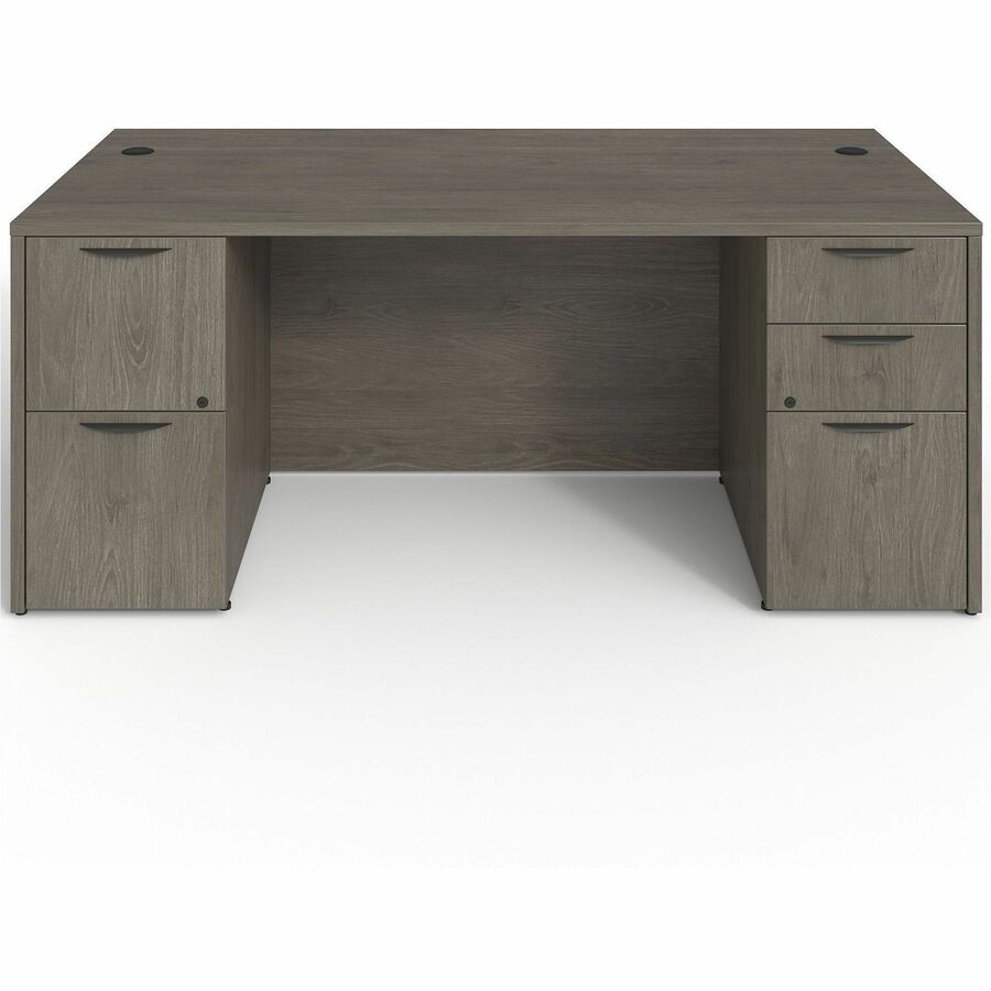 Lorell Prominence 2.0 Double-Pedestal Desk - 72" x 36"29" , 1" Top, 0.1" Edge - 5 x File, Box Drawer(s) - Double Pedestal on Left/Right Side - Band Edge - Material: Particleboard - Finish: Thermofused Melamine (TFM)
