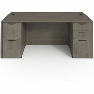 Lorell Prominence 2.0 Double-Pedestal Desk - 72" x 36"29" , 1" Top, 0.1" Edge - 5 x File, Box Drawer(s) - Double Pedestal on Left/Right Side - Band Edge - Material: Particleboard - Finish: Thermofused Melamine (TFM)