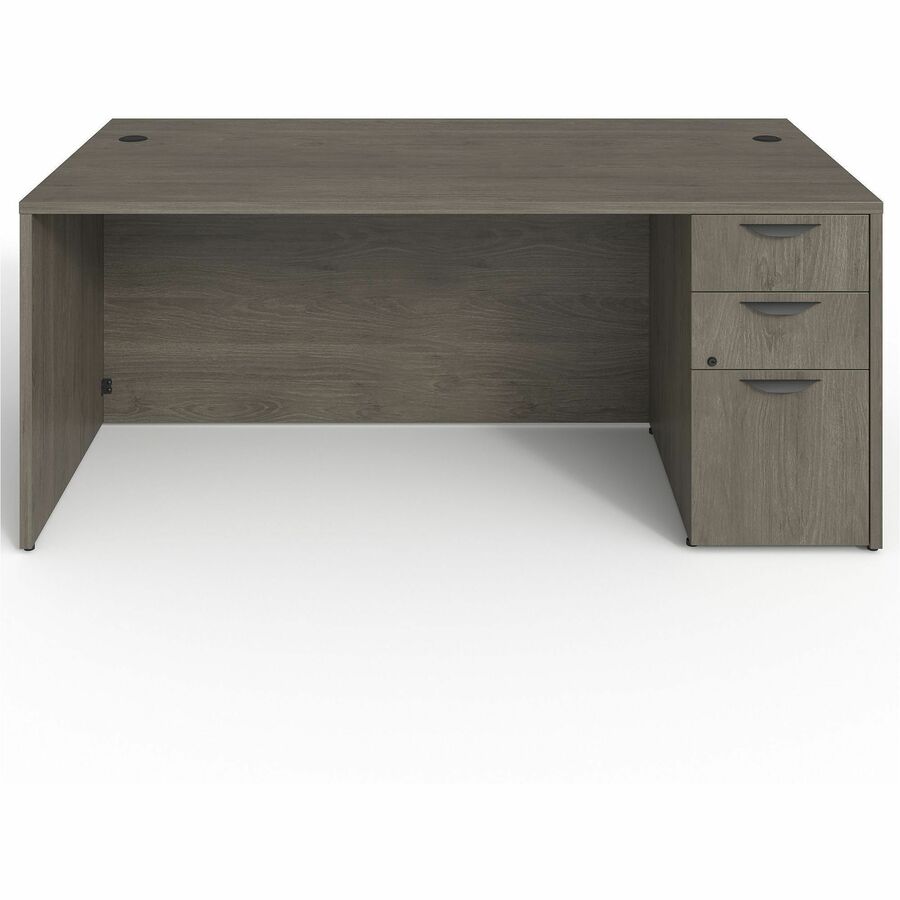 Lorell Prominence 2.0 Right-Pedestal Desk - 72" x 36"29" , 1" Top, 0.1" Edge - 3 x File, Box Drawer(s) - Single Pedestal on Right Side - Band Edge - Material: Particleboard - Finish: Thermofused Melamine (TFM)