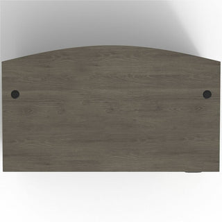 Lorell Prominence 2.0 Bowfront Right-Pedestal Desk - 72" x 42"29" , 1" Top, 0.1" Edge - 3 x File, Box Drawer(s) - Double Pedestal on Right Side - Band Edge - Material: Particleboard - Finish: Gray Elm, Thermofused Melamine (TFM), Laminate