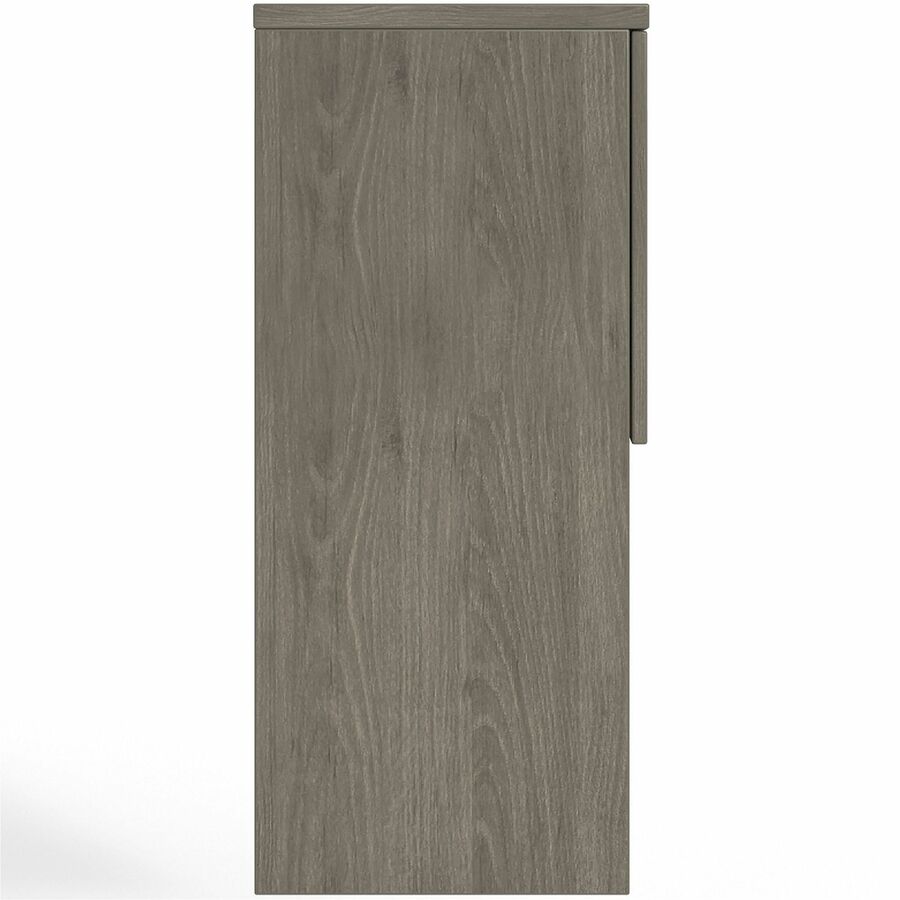 Lorell Prominence 2.0 Hutch - 66" x 16"39" - 4 Door(s) - Material: Particleboard - Finish: Gray Elm, Thermofused Melamine (TFM), Laminate