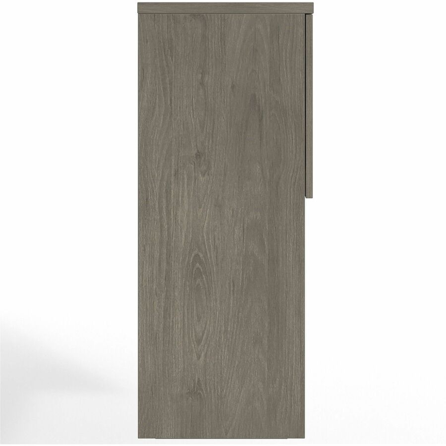 Lorell Prominence 2.0 Hutch - 72" x 16"39" - 4 Door(s) - Material: Particleboard - Finish: Gray Elm, Thermofused Melamine (TFM), Laminate
