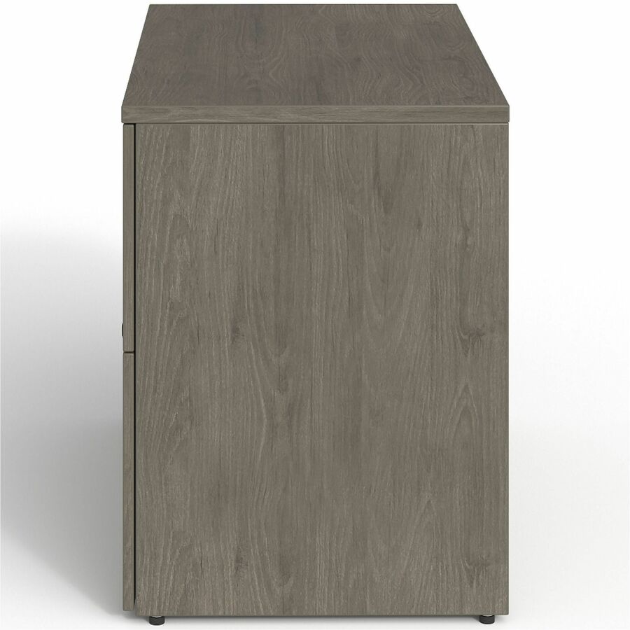 Lorell Prominence 2.0 Lateral File - 36" x 22"29" , 1" Top, 0.1" Edge - 2 x File Drawer(s) - Band Edge - Material: Laminate - Finish: Gray Elm