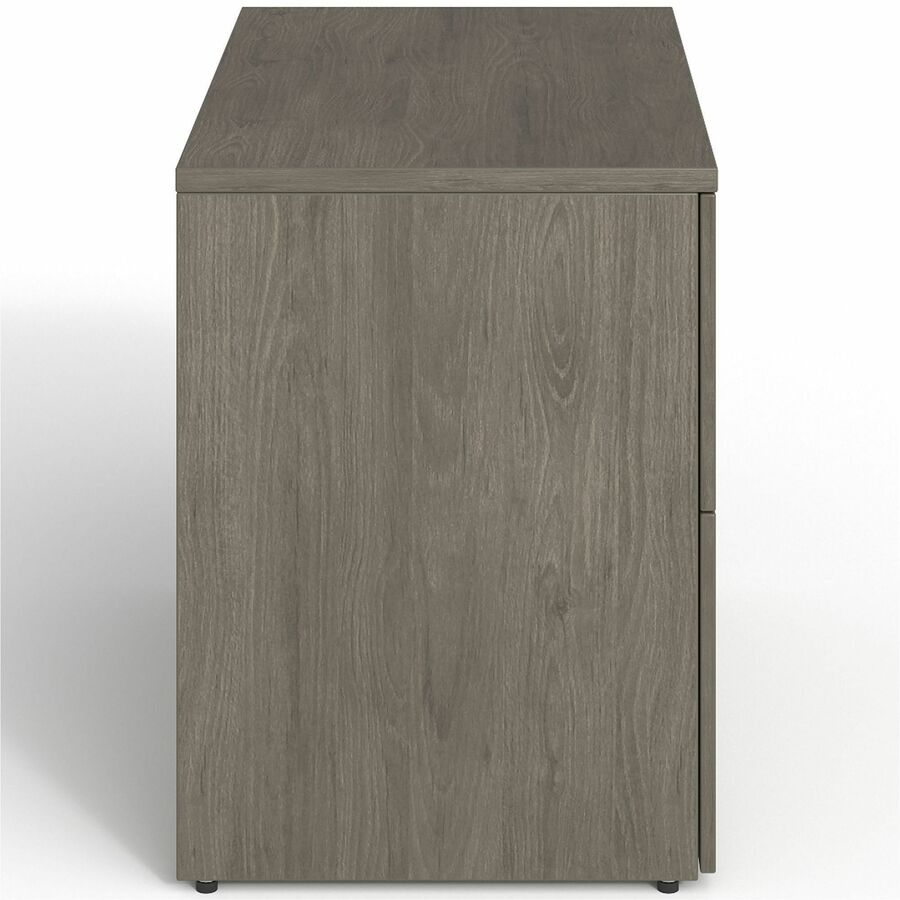 Lorell Prominence 2.0 Lateral File - 36" x 22"29" , 1" Top, 0.1" Edge - 2 x File Drawer(s) - Band Edge - Material: Laminate - Finish: Gray Elm
