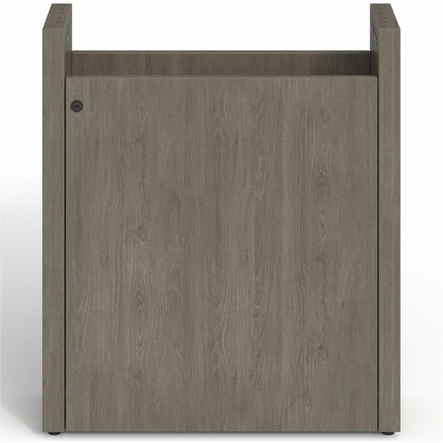 Lorell Prominence 2.0 Modular Table Base with Door - 24" x 8"28" - Material: Particleboard - Finish: Gray Elm