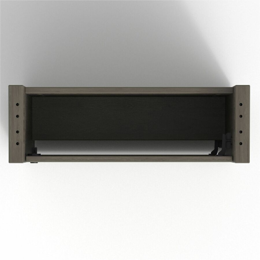 Lorell Prominence 2.0 Modular Table Base with Door - 24" x 8"28" - Material: Particleboard - Finish: Gray Elm