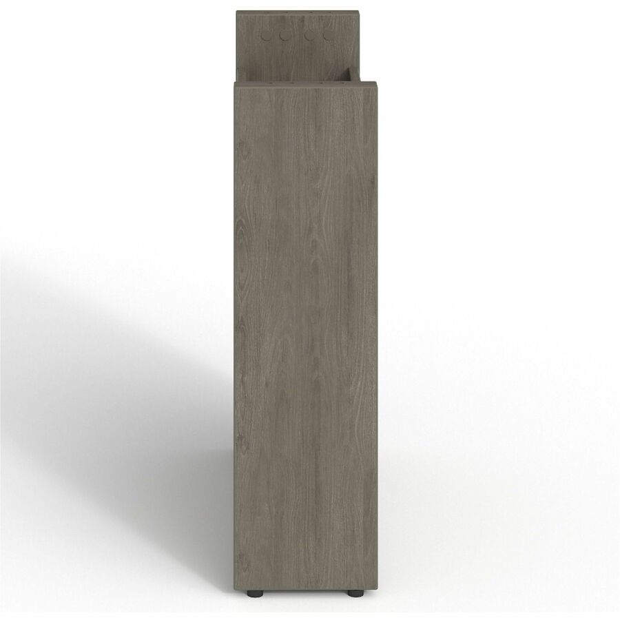 Lorell Prominence 2.0 Modular Table Base with Door - 24" x 8"28" - Material: Particleboard - Finish: Gray Elm
