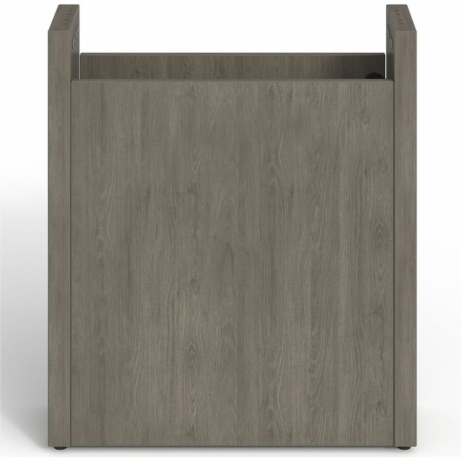 Lorell Prominence 2.0 Modular Table Base with Door - 24" x 8"28" - Material: Particleboard - Finish: Gray Elm
