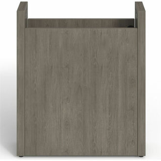 Lorell Prominence 2.0 Modular Table Base with Door - 24" x 8"28" - Material: Particleboard - Finish: Gray Elm