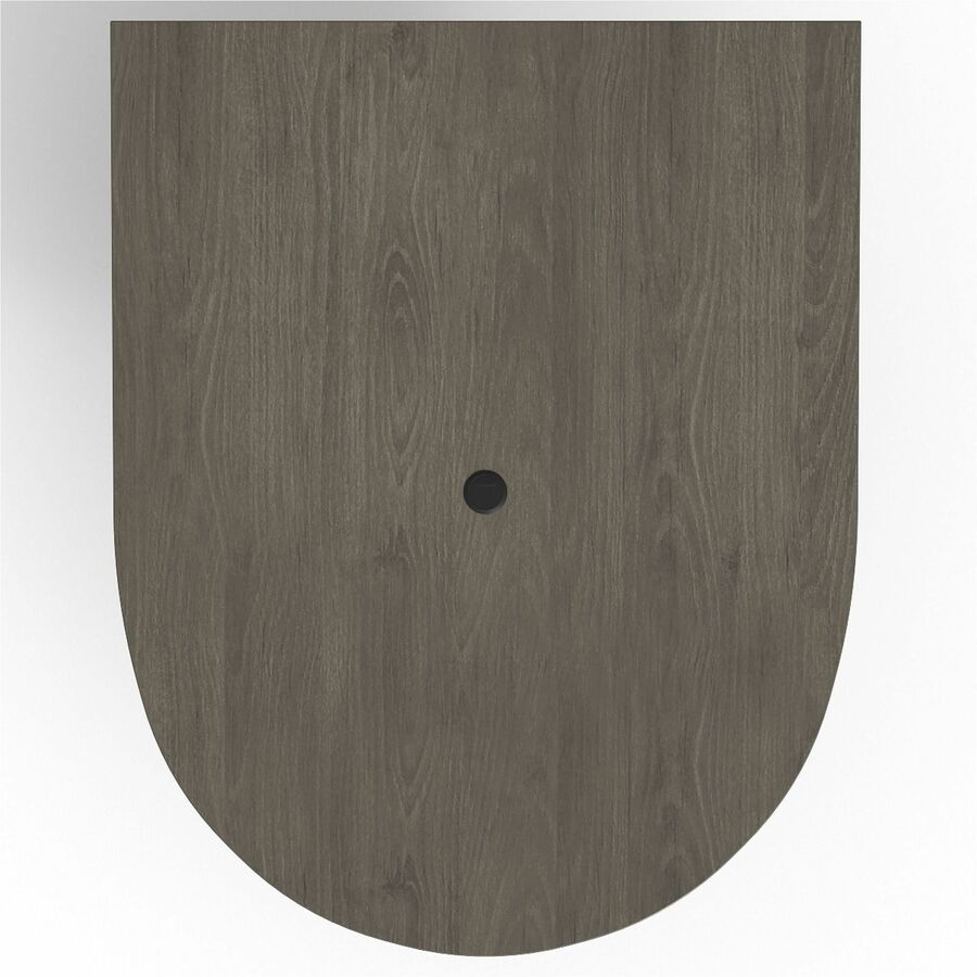 Lorell Prominence 2.0 Half-Racetrack Conference Tabletop - 60" x 48" x 1.5" , 0.1" Edge - Band Edge - Material: Particleboard - Finish: Laminate, Gray Elm