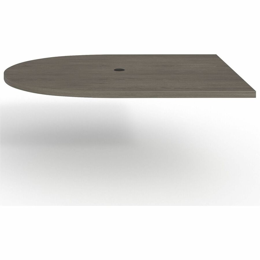 Lorell Prominence 2.0 Half-Racetrack Conference Tabletop - 60" x 48" x 1.5" , 0.1" Edge - Band Edge - Material: Particleboard - Finish: Laminate, Gray Elm