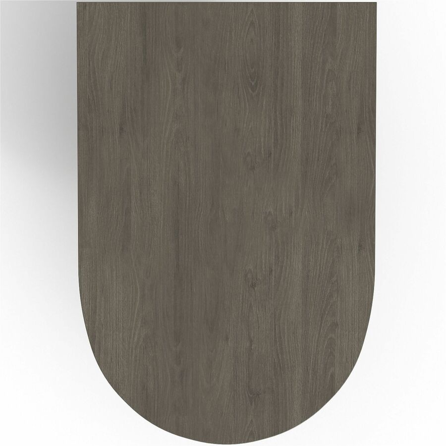 Lorell Prominence 2.0 Half-Racetrack Conference Tabletop - 72" x 48" x 1.5" , 0.1" Edge - Band Edge - Material: Particleboard - Finish: Laminate, Gray Elm