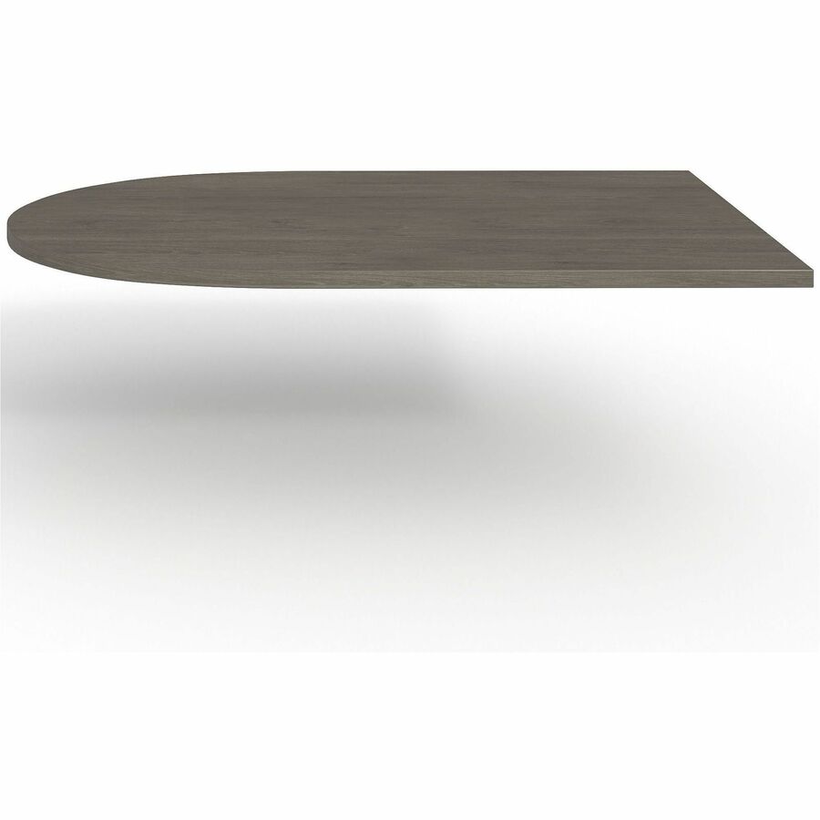Lorell Prominence 2.0 Half-Racetrack Conference Tabletop - 72" x 48" x 1.5" , 0.1" Edge - Band Edge - Material: Particleboard - Finish: Laminate, Gray Elm