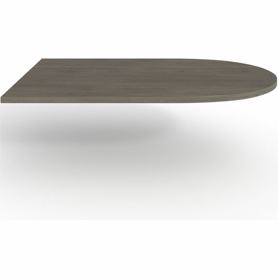 Lorell Prominence 2.0 Half-Racetrack Conference Tabletop - 72" x 48" x 1.5" , 0.1" Edge - Band Edge - Material: Particleboard - Finish: Laminate, Gray Elm
