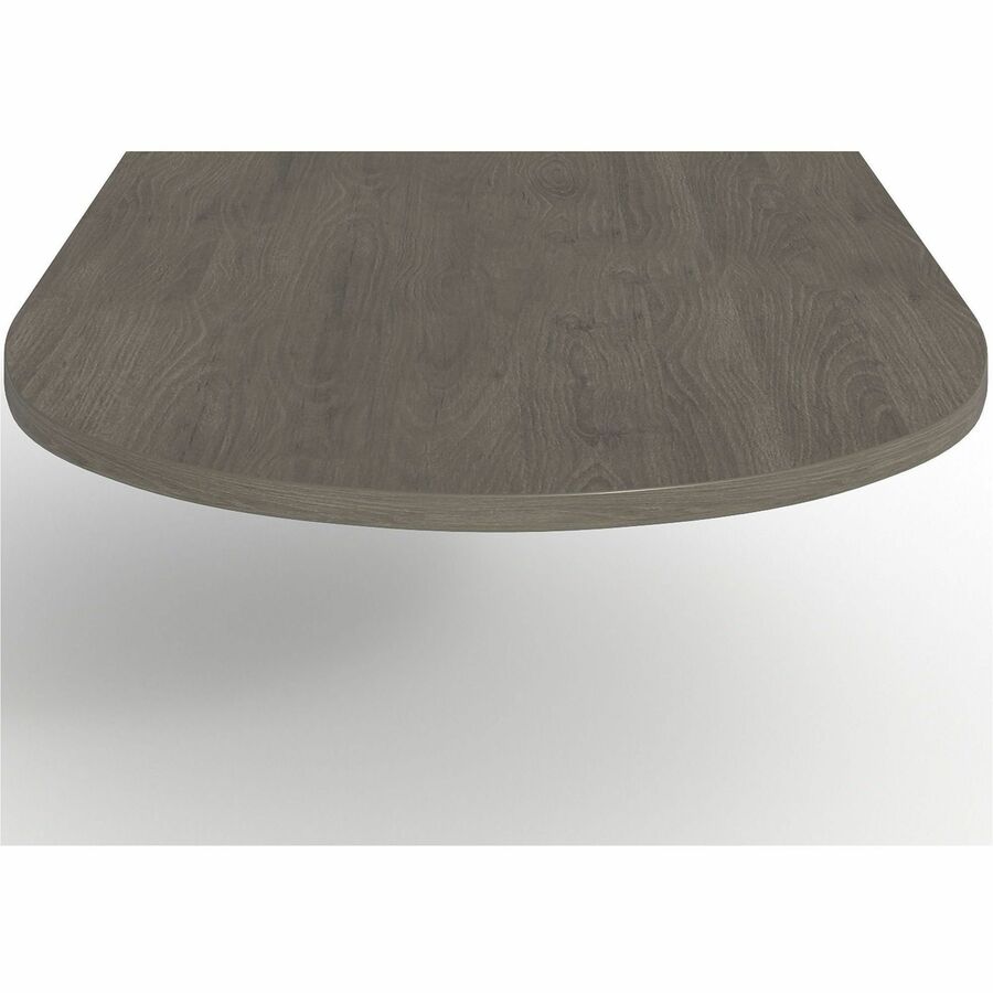 Lorell Prominence 2.0 Half-Racetrack Conference Tabletop - 72" x 48" x 1.5" , 0.1" Edge - Band Edge - Material: Particleboard - Finish: Laminate, Gray Elm