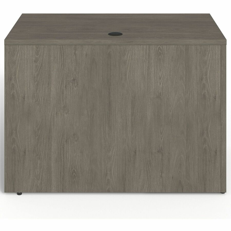 Lorell Prominence 2.0 Left Return - 42" x 24"29" , 1" Top, 0.1" Edge - 2 x File Drawer(s) - Band Edge - Material: Particleboard - Finish: Gray Elm, Thermofused Melamine (TFM), Laminate