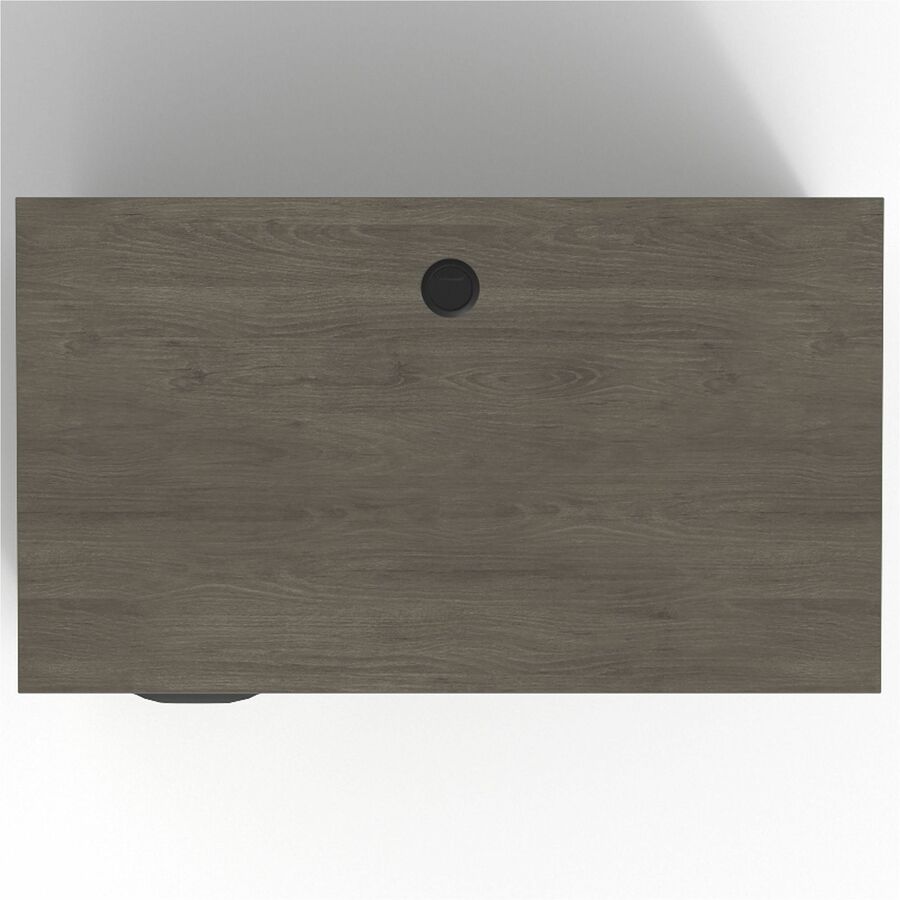 Lorell Prominence 2.0 Left Return - 42" x 24"29" , 1" Top, 0.1" Edge - 2 x File Drawer(s) - Band Edge - Material: Particleboard - Finish: Gray Elm, Thermofused Melamine (TFM), Laminate