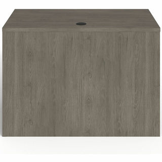 Lorell Prominence 2.0 Right Return - 42" x 24"29" , 1" Top, 0.1" Edge - 2 x File, Box Drawer(s) - Single Pedestal on Right Side - Band Edge - Material: Particleboard - Finish: Gray Elm, Thermofused Melamine (TFM), Laminate