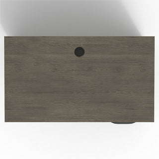 Lorell Prominence 2.0 Right Return - 42" x 24"29" , 1" Top, 0.1" Edge - 2 x File, Box Drawer(s) - Single Pedestal on Right Side - Band Edge - Material: Particleboard - Finish: Gray Elm, Thermofused Melamine (TFM), Laminate