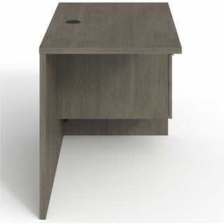 Lorell Prominence 2.0 Right Return - 42" x 24"29" , 1" Top, 0.1" Edge - 2 x File, Box Drawer(s) - Single Pedestal on Right Side - Band Edge - Material: Particleboard - Finish: Gray Elm, Thermofused Melamine (TFM), Laminate