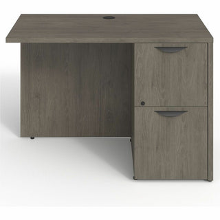 Lorell Prominence 2.0 Right Return - 42" x 24"29" , 1" Top, 0.1" Edge - 2 x File Drawer(s) - Band Edge - Material: Particleboard - Finish: Gray Elm, Thermofused Melamine (TFM), Laminate