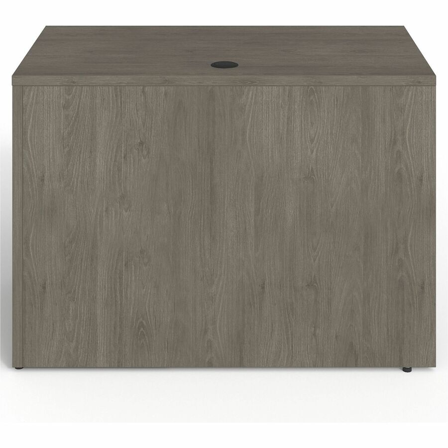 Lorell Prominence 2.0 Right Return - 42" x 24"29" , 1" Top, 0.1" Edge - 2 x File Drawer(s) - Band Edge - Material: Particleboard - Finish: Gray Elm, Thermofused Melamine (TFM), Laminate