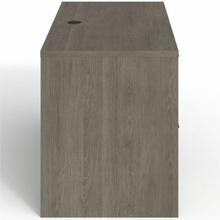 Lorell Prominence 2.0 Left Return - 48" x 24"29" , 1" Top, 0.1" Edge - 2 x File Drawer(s) - Band Edge - Material: Particleboard - Finish: Gray Elm, Thermofused Melamine (TFM), Laminate
