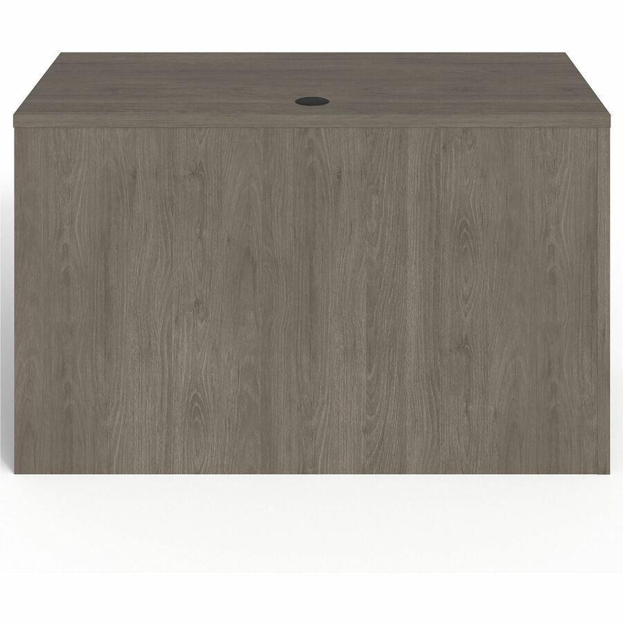 Lorell Prominence 2.0 Left Return - 48" x 24"29" , 1" Top, 0.1" Edge - 2 x File Drawer(s) - Band Edge - Material: Particleboard - Finish: Gray Elm, Thermofused Melamine (TFM), Laminate