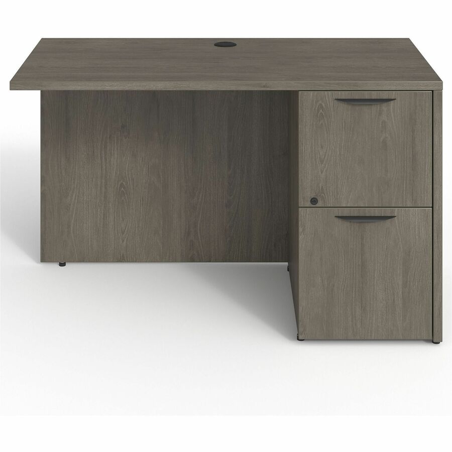 Lorell Prominence 2.0 Right Return - 48" x 24"29" , 1" Top, 0.1" Edge - 2 x File Drawer(s)Right Side - Material: Particleboard, Thermofused Melamine (TFM) - Finish: Gray