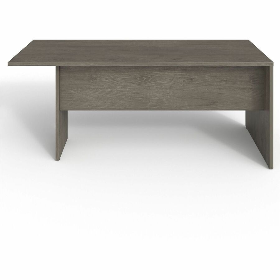 Lorell Prominence 2.0 Peninsula Desk - 72" x 30"29" , 1" Top, 0.1" Edge - Material: Particleboard, Thermofused Melamine (TFM) - Finish: Gray