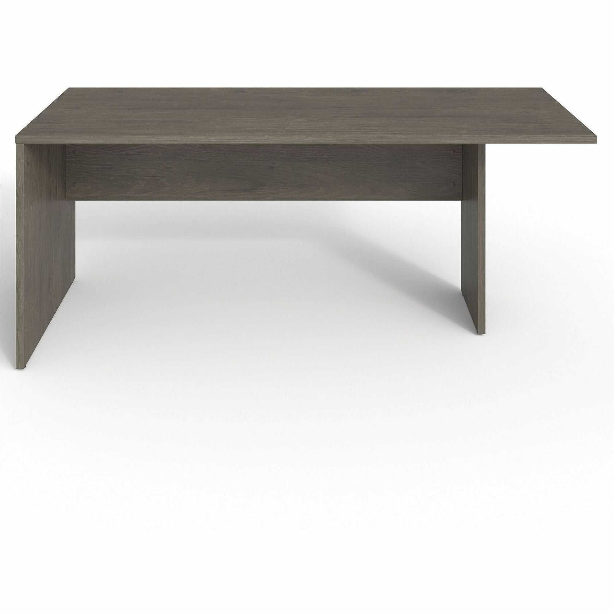 Lorell Prominence 2.0 Peninsula Desk - 72" x 30"29" , 1" Top, 0.1" Edge - Material: Particleboard, Thermofused Melamine (TFM) - Finish: Gray
