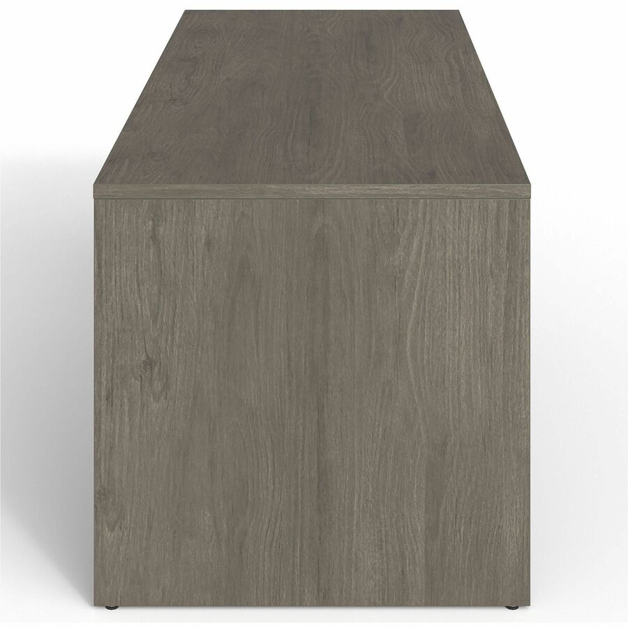 Lorell Prominence 2.0 Peninsula Desk - 72" x 30"29" , 1" Top, 0.1" Edge - Material: Particleboard, Thermofused Melamine (TFM) - Finish: Gray