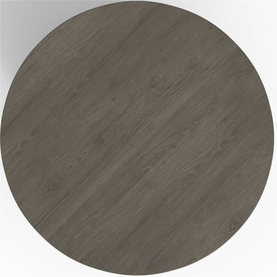 Lorell Prominence 2.0 Round Laminate Conference Table - 29" x 42" , 1" Top, 0.1" Edge - Material: Particleboard - Finish: Gray