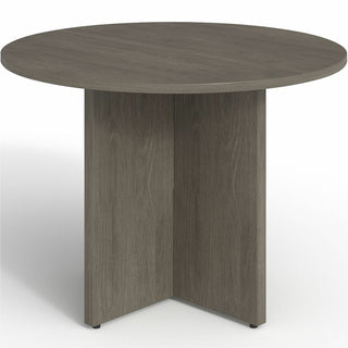 Lorell Prominence 2.0 Round Laminate Conference Table - 29" x 42" , 1" Top, 0.1" Edge - Material: Particleboard - Finish: Gray