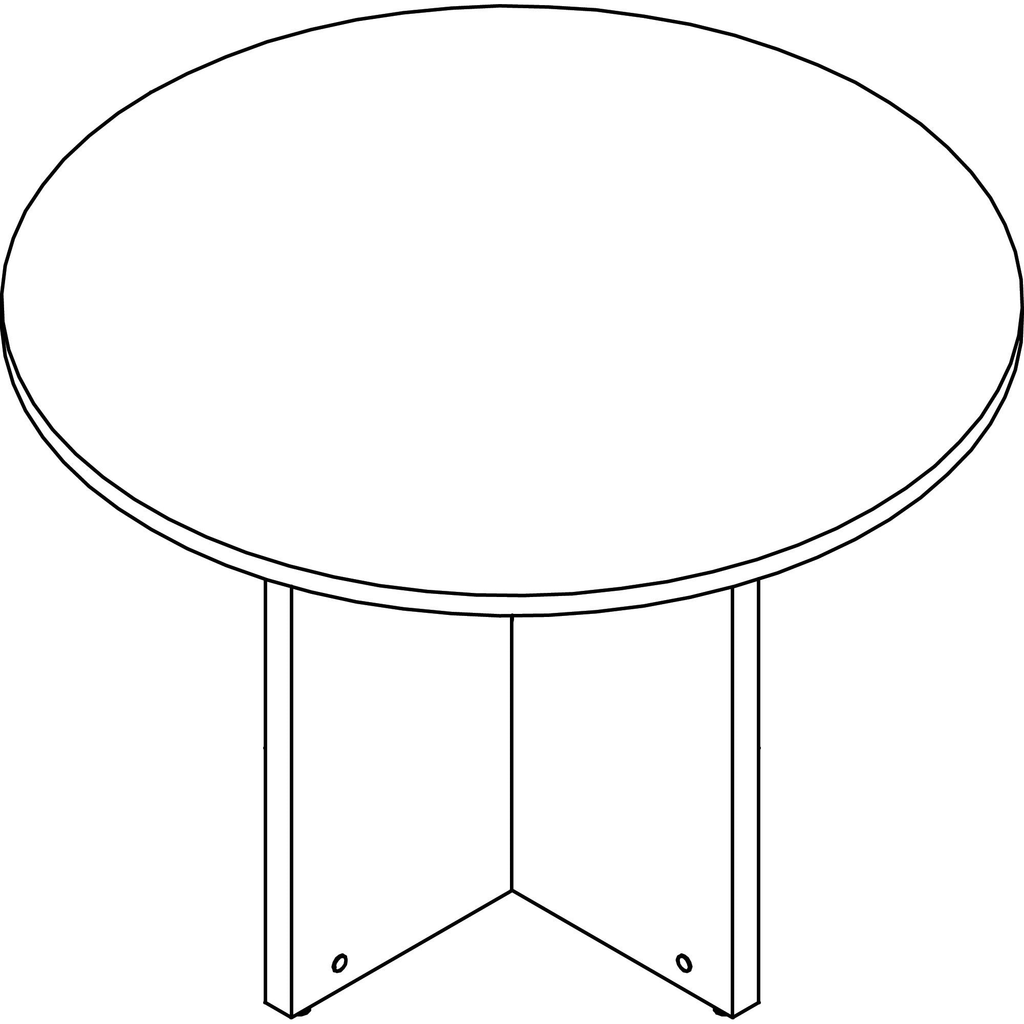 Lorell Prominence 2.0 Round Laminate Conference Table - 29" x 42" , 1" Top, 0.1" Edge - Material: Particleboard - Finish: Gray