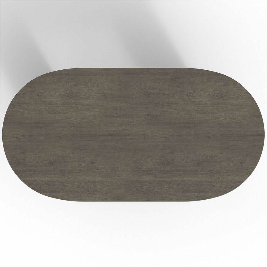 Lorell Prominence 2.0 Racetrack Conference Table - 72" x 36"29" , 1" Top, 0.1" Edge - Material: Particleboard - Finish: Gray