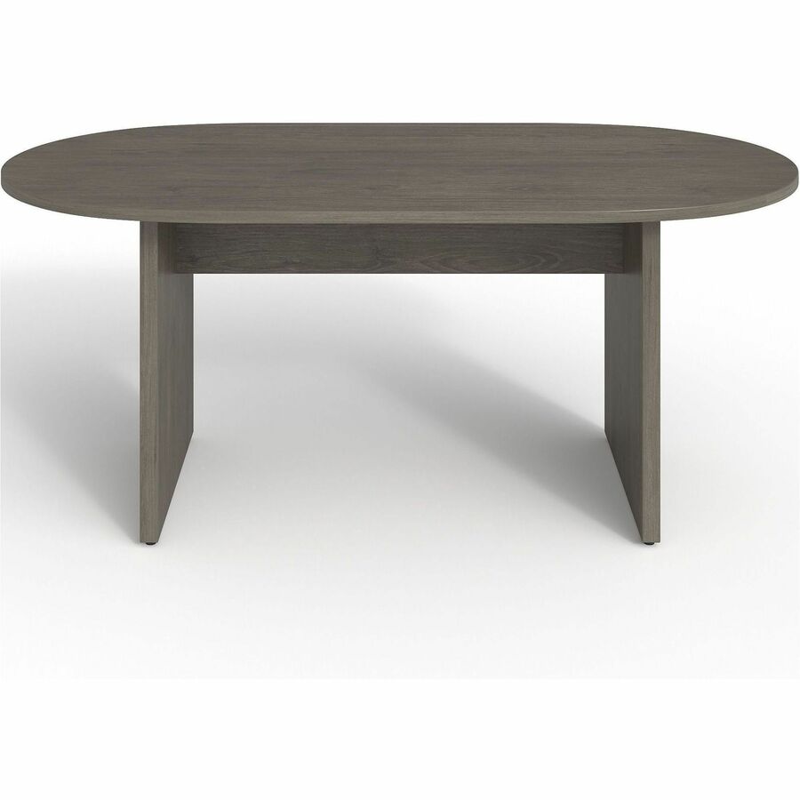 Lorell Prominence 2.0 Racetrack Conference Table - 72" x 36"29" , 1" Top, 0.1" Edge - Material: Particleboard - Finish: Gray