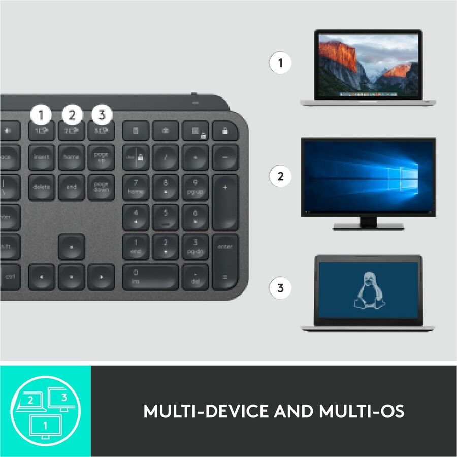 MX Keys for Business Wireless Keyboard, Graphite