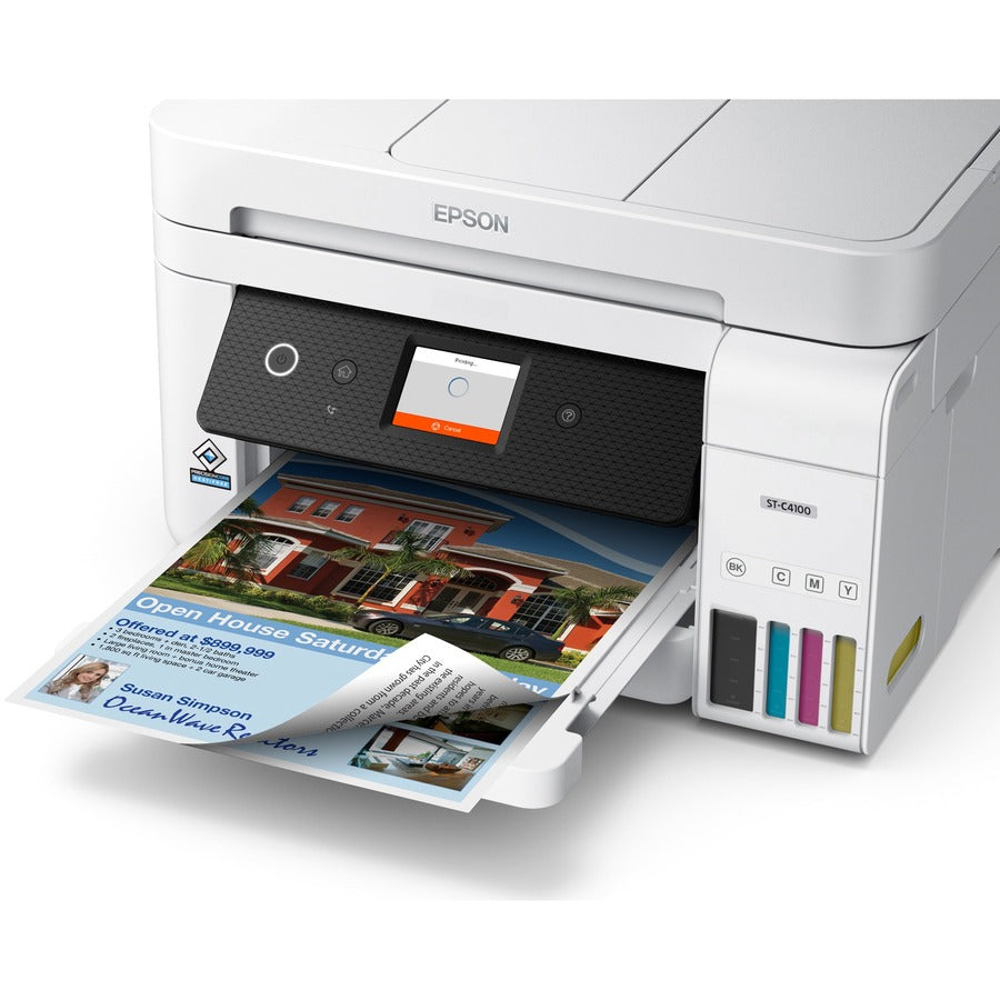 WorkForce ST-C4100 Supertank Color MFP, Copy/Fax/Print/Scan