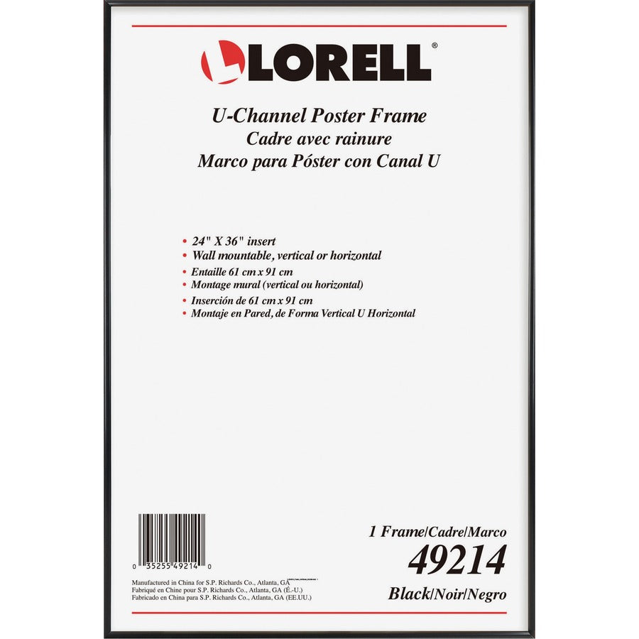 lorell-poster-frames-24-x-36-frame-size-rectangle-horizontal-vertical-6-carton-black_llr49214ct - 2