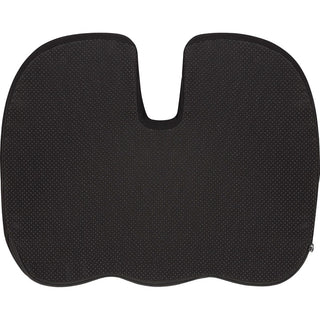 Lorell Butterfly-Shaped Seat Cushion - 17.50" x 15.50" - Fabric, Memory Foam, Silicone - Butterfly - Comfortable, Ergonomic Design, Durable, Machine Washable, Zippered, Anti-slip - Black - 1Each