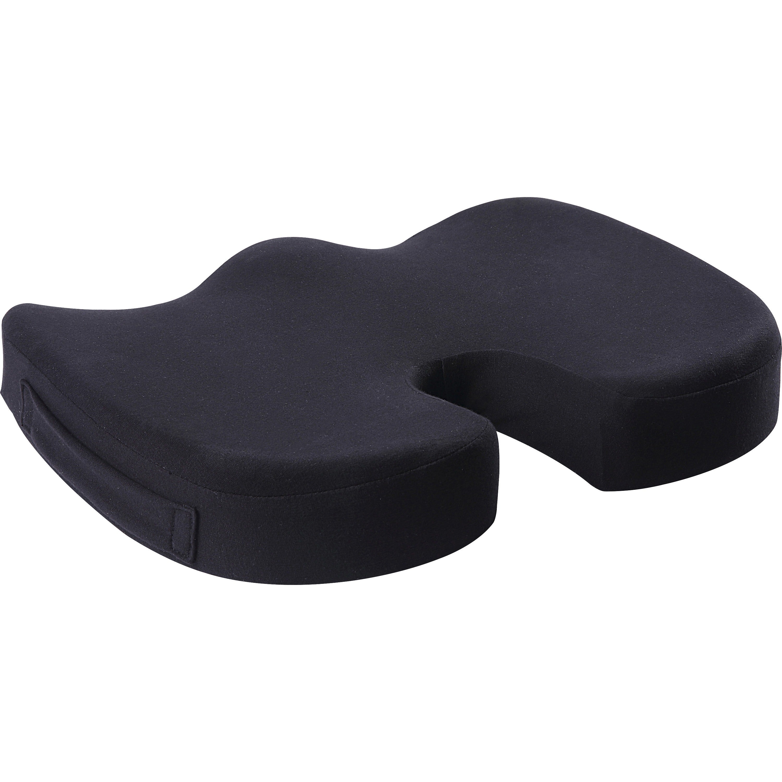 lorell-butterfly-shaped-seat-cushion-1750-x-1550-fabric-memory-foam-silicone-butterfly-comfortable-ergonomic-design-durable-machine-washable-zippered-anti-slip-black-1each_llr18307 - 1