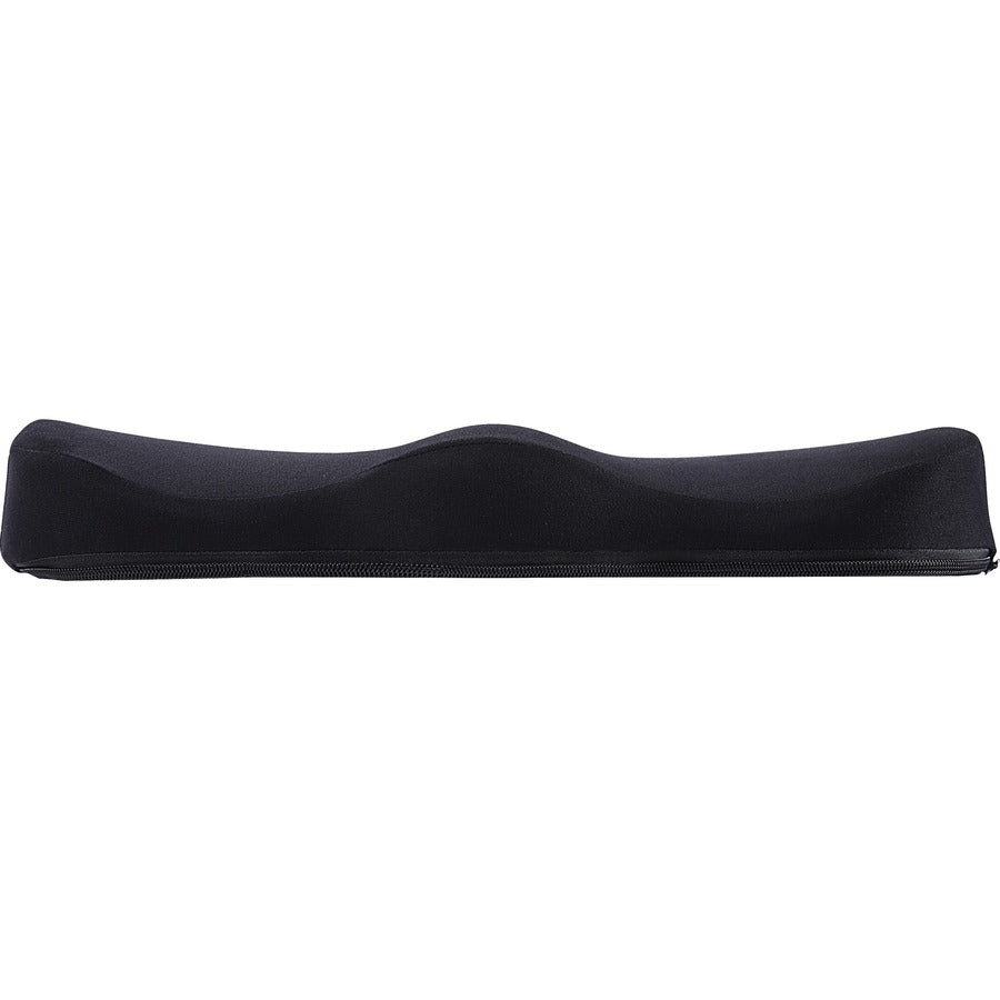 Lorell Butterfly-Shaped Seat Cushion - 17.50" x 15.50" - Fabric, Memory Foam, Silicone - Butterfly - Comfortable, Ergonomic Design, Durable, Machine Washable, Zippered, Anti-slip - Black - 1Each
