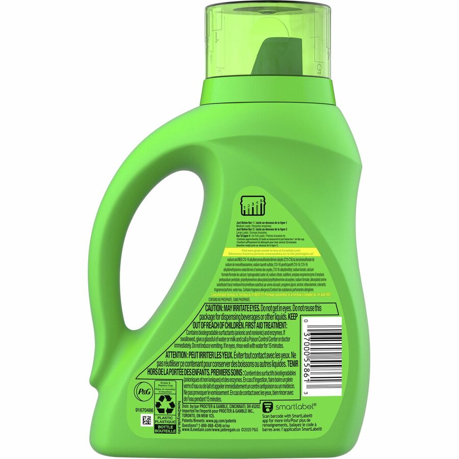 Liquid Laundry Detergent, Gain Original Scent, 46 oz Bottle, 6/Carton