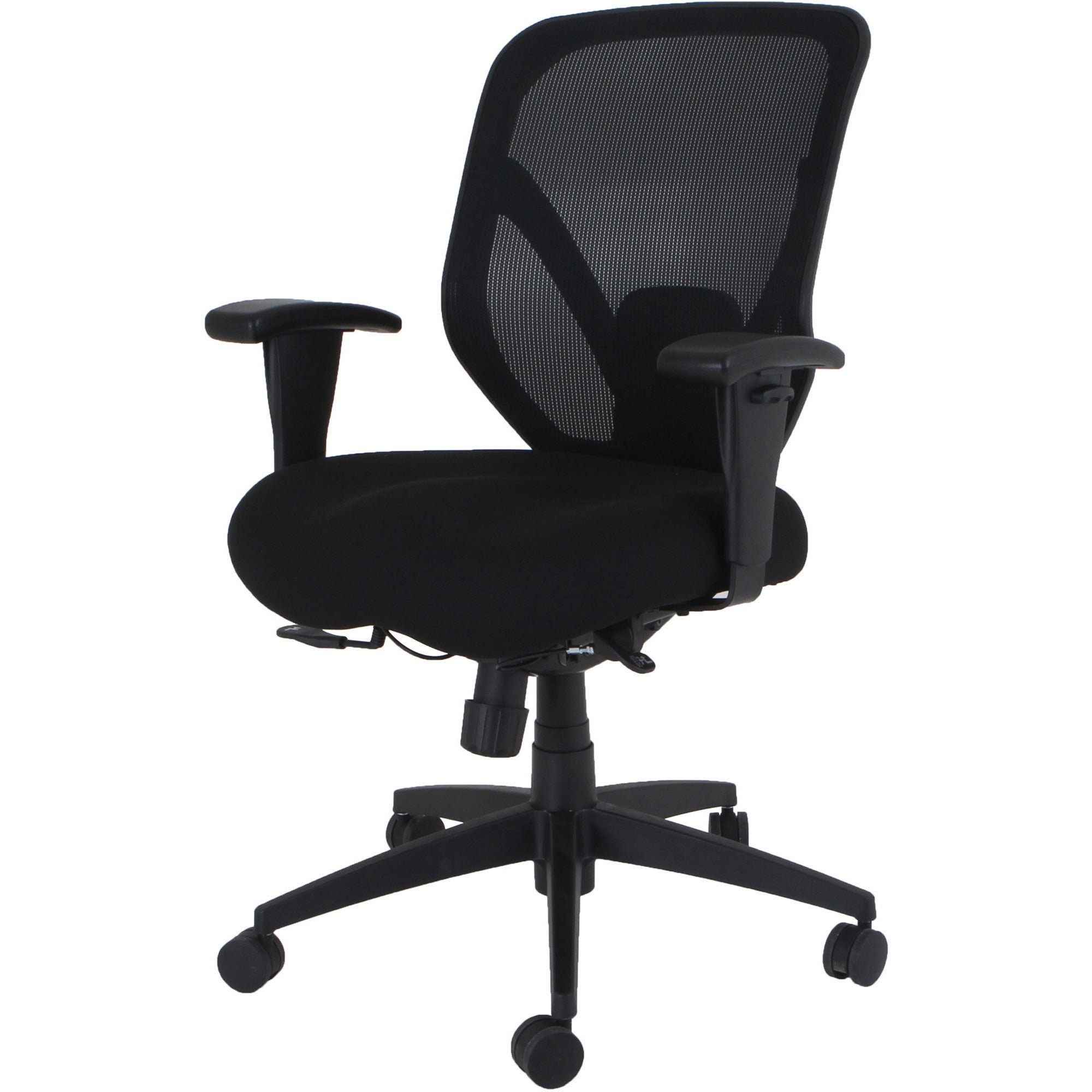 lorell-executive-mesh-high-back-office-chair-black-fabric-seat-black-mesh-back-high-back-5-star-base-armrest-1-each_llr40212 - 4